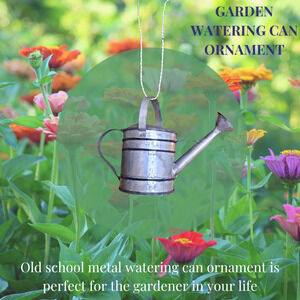 Cody Foster Metal Watering Can Ornament 4" Vintage Look Gardener Gift